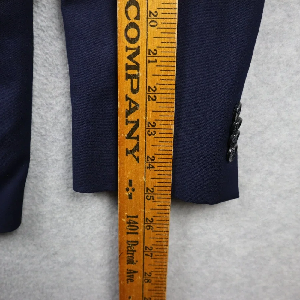 Tommy Hilfiger Wool Blazer Mens 42R Navy Blue Two Button Stretch Sport Coat
